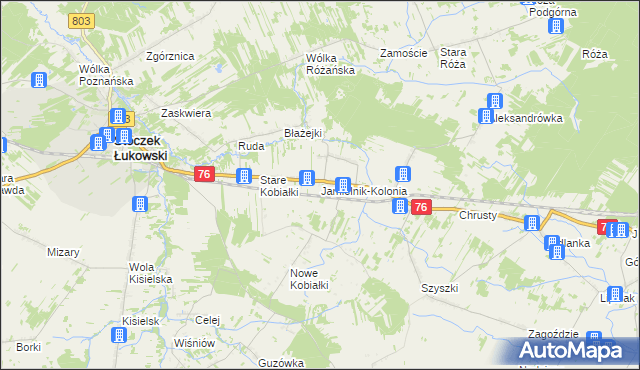 mapa Jamielnik-Kolonia, Jamielnik-Kolonia na mapie Targeo