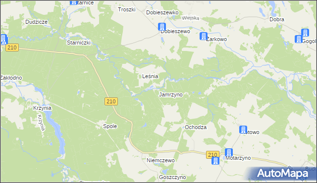 mapa Jamrzyno, Jamrzyno na mapie Targeo