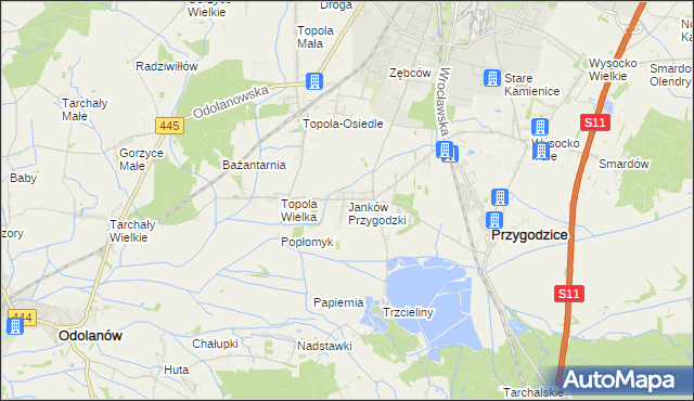 mapa Janków Przygodzki, Janków Przygodzki na mapie Targeo