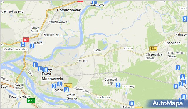 mapa Janówek Pierwszy, Janówek Pierwszy na mapie Targeo