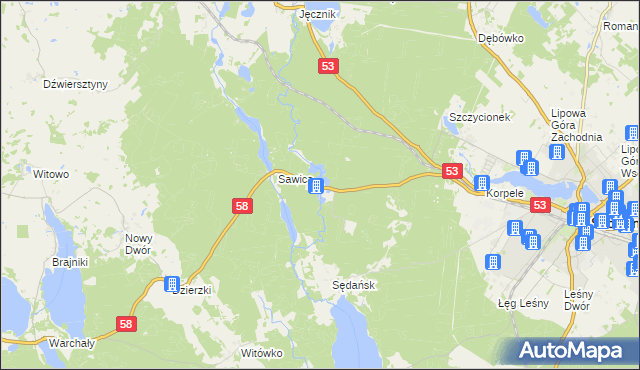 mapa Janowo gmina Szczytno, Janowo gmina Szczytno na mapie Targeo