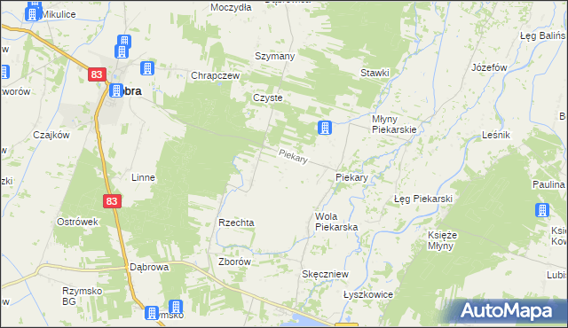 mapa Januszówka gmina Dobra, Januszówka gmina Dobra na mapie Targeo