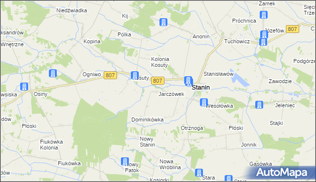 mapa Jarczówek, Jarczówek na mapie Targeo