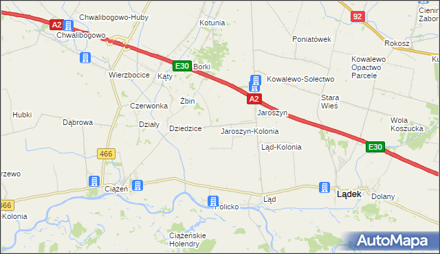 mapa Jaroszyn-Kolonia, Jaroszyn-Kolonia na mapie Targeo