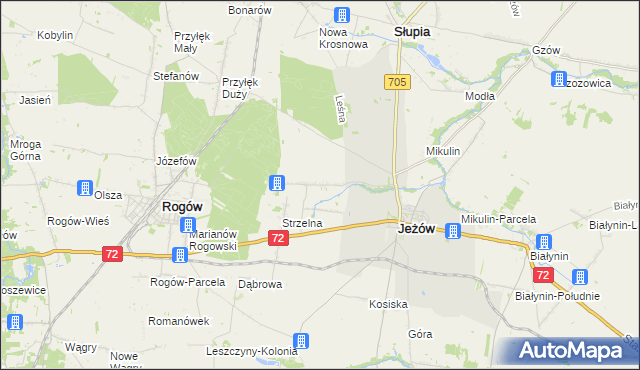 mapa Jasienin Duży, Jasienin Duży na mapie Targeo