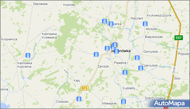 mapa Jasionóweczka, Jasionóweczka na mapie Targeo