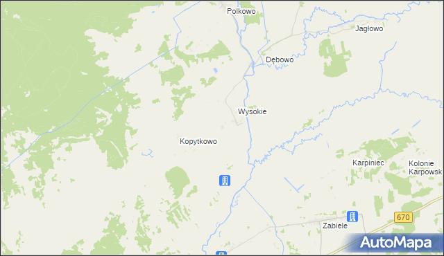 mapa Jasionowo Dębowskie, Jasionowo Dębowskie na mapie Targeo