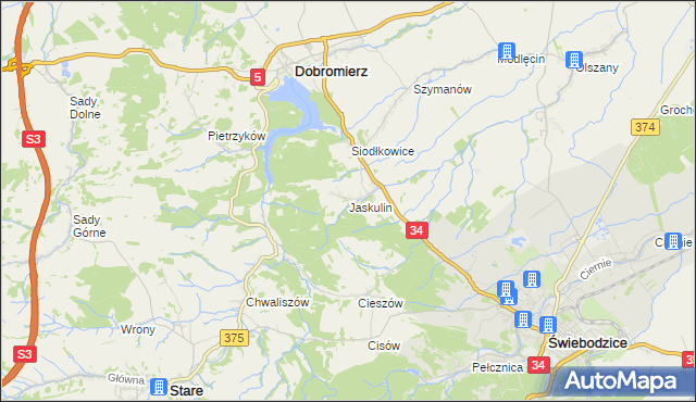 mapa Jaskulin, Jaskulin na mapie Targeo