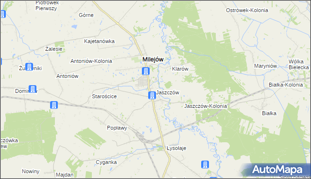 mapa Jaszczów, Jaszczów na mapie Targeo