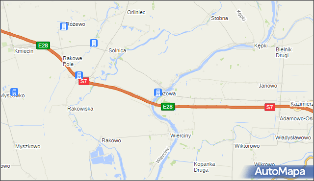 mapa Jazowa gmina Nowy Dwór Gdański, Jazowa gmina Nowy Dwór Gdański na mapie Targeo