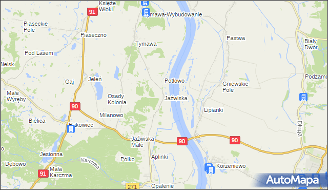 mapa Jaźwiska, Jaźwiska na mapie Targeo