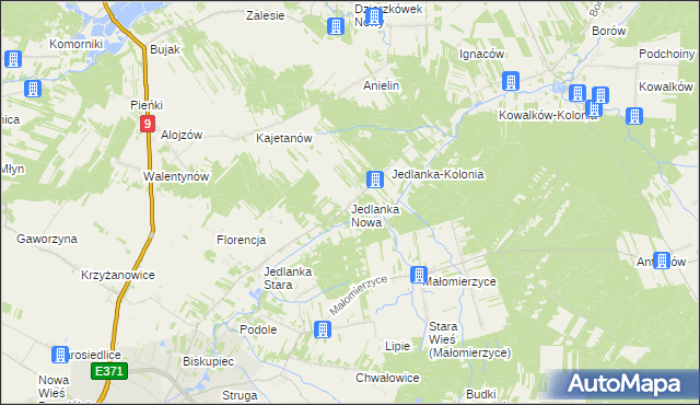 mapa Jedlanka Nowa, Jedlanka Nowa na mapie Targeo