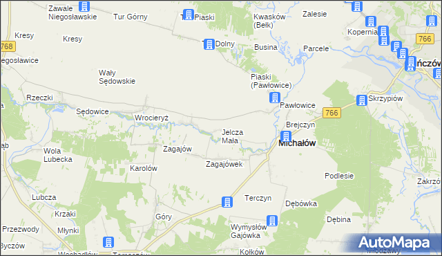 mapa Jelcza Mała, Jelcza Mała na mapie Targeo