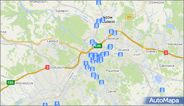 mapa Jelenia Góra, Jelenia Góra na mapie Targeo