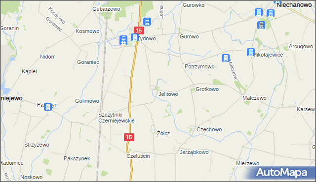 mapa Jelitowo, Jelitowo na mapie Targeo