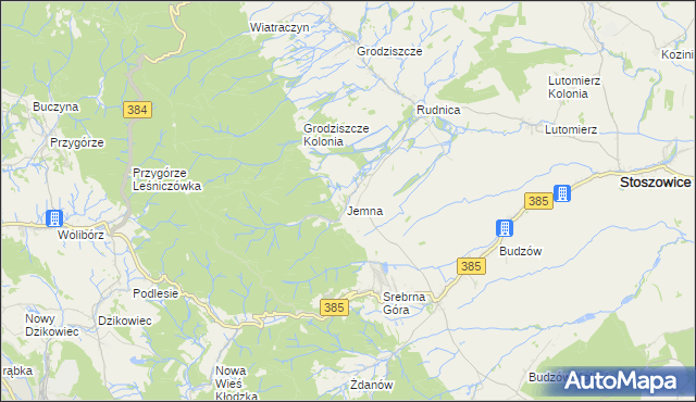 mapa Jemna, Jemna na mapie Targeo