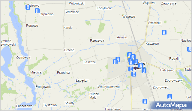 mapa Jerzyce, Jerzyce na mapie Targeo