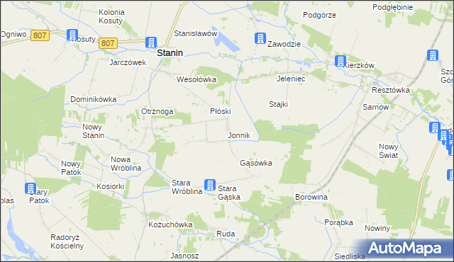 mapa Jonnik, Jonnik na mapie Targeo