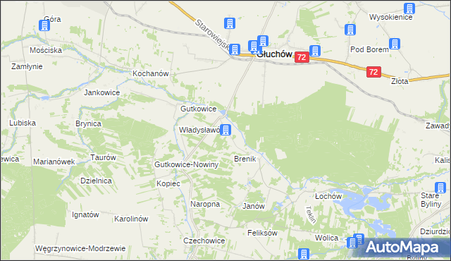 mapa Józefin gmina Żelechlinek, Józefin gmina Żelechlinek na mapie Targeo