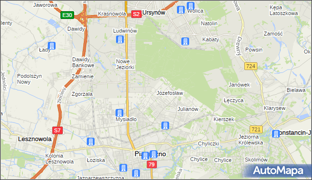 mapa Józefosław, Józefosław na mapie Targeo
