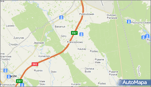 mapa Józefowo gmina Raczki, Józefowo gmina Raczki na mapie Targeo