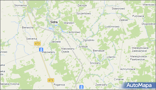 mapa Jurasze, Jurasze na mapie Targeo