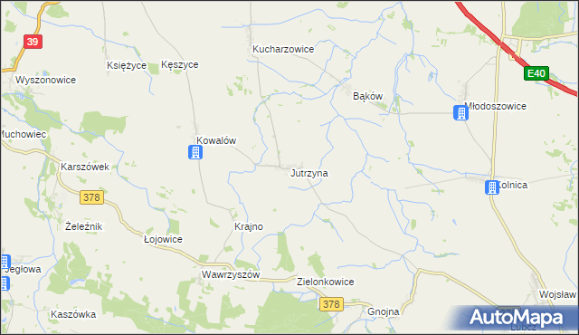 mapa Jutrzyna, Jutrzyna na mapie Targeo