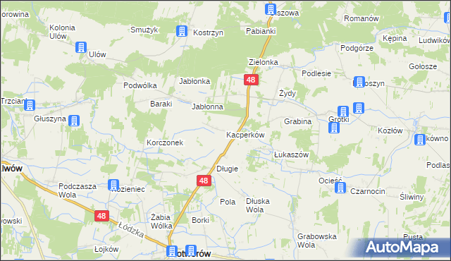 mapa Kacperków, Kacperków na mapie Targeo