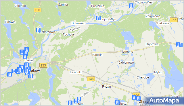 mapa Kaczlin, Kaczlin na mapie Targeo