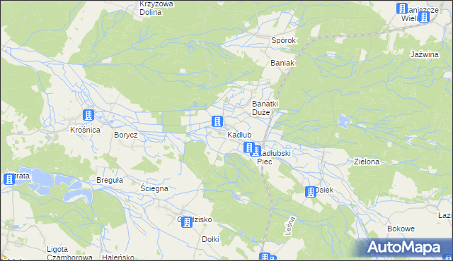 mapa Kadłub gmina Strzelce Opolskie, Kadłub gmina Strzelce Opolskie na mapie Targeo