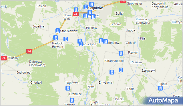 mapa Kajdas, Kajdas na mapie Targeo