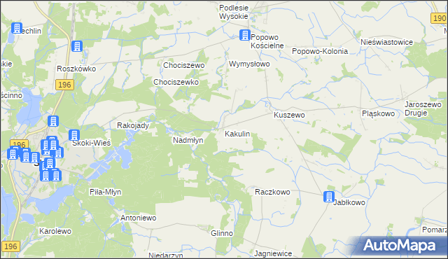 mapa Kakulin, Kakulin na mapie Targeo