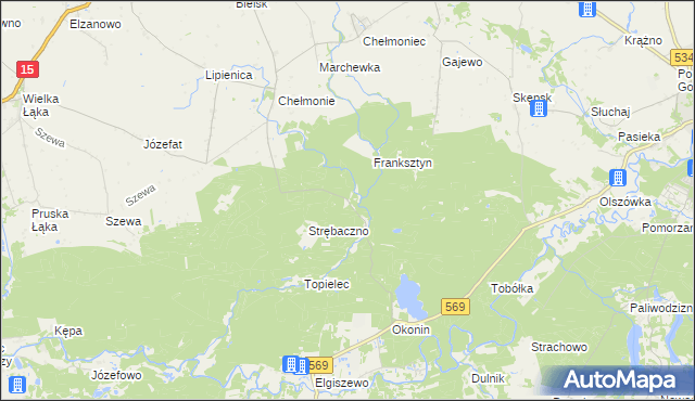 mapa Kałdunek, Kałdunek na mapie Targeo