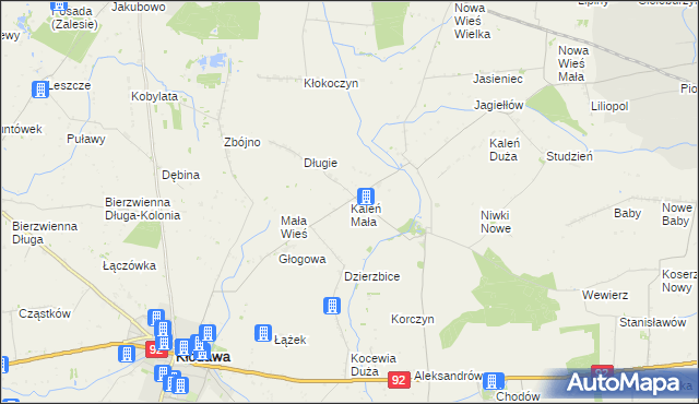 mapa Kaleń Mała, Kaleń Mała na mapie Targeo