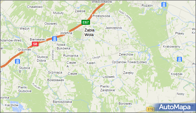 mapa Kaleń-Towarzystwo, Kaleń-Towarzystwo na mapie Targeo