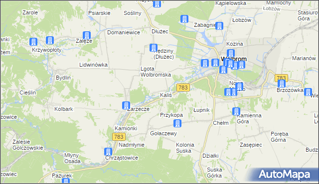 mapa Kaliś, Kaliś na mapie Targeo