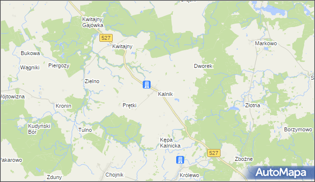 mapa Kalnik gmina Morąg, Kalnik gmina Morąg na mapie Targeo