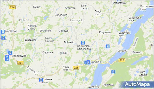 mapa Kamienica Szlachecka, Kamienica Szlachecka na mapie Targeo