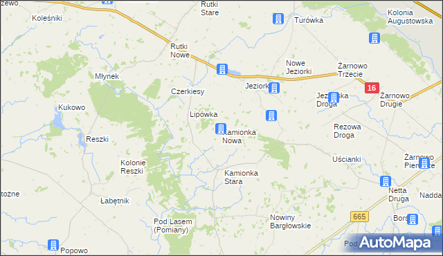 mapa Kamionka Nowa, Kamionka Nowa na mapie Targeo