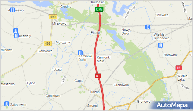 mapa Kamionki Małe, Kamionki Małe na mapie Targeo