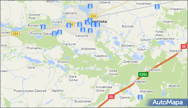 mapa Kapalica, Kapalica na mapie Targeo