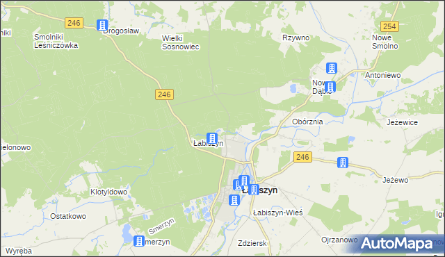 mapa Kąpie, Kąpie na mapie Targeo