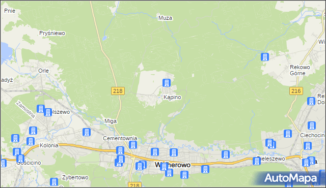 mapa Kąpino, Kąpino na mapie Targeo