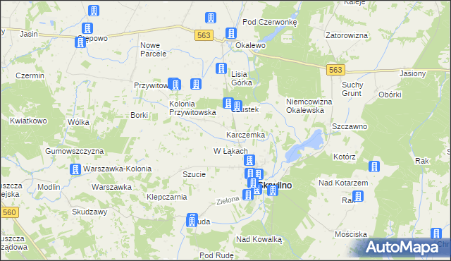 mapa Karczemka gmina Skrwilno, Karczemka gmina Skrwilno na mapie Targeo