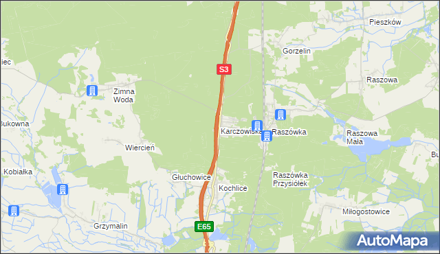 mapa Karczowiska, Karczowiska na mapie Targeo