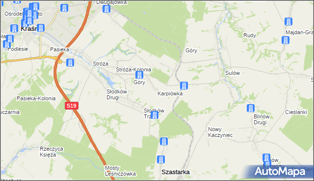 mapa Karpiówka, Karpiówka na mapie Targeo