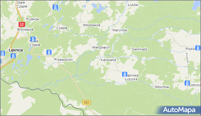 mapa Karsówka, Karsówka na mapie Targeo