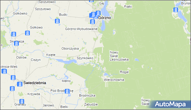 mapa Karw gmina Górzno, Karw gmina Górzno na mapie Targeo