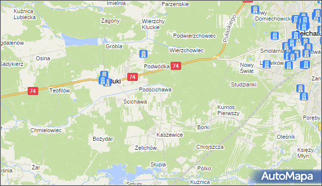 mapa Kaszewice-Kolonia, Kaszewice-Kolonia na mapie Targeo