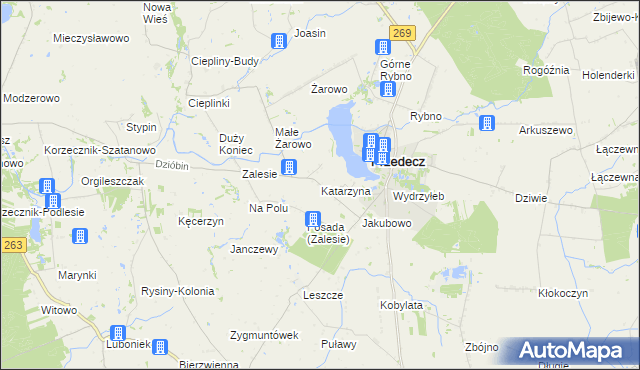 mapa Katarzyna gmina Przedecz, Katarzyna gmina Przedecz na mapie Targeo